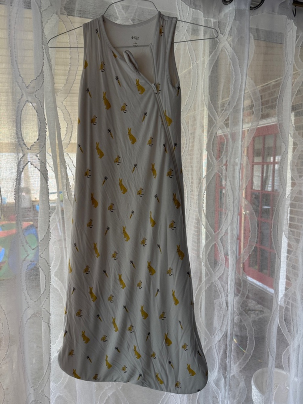Kyte BABY Cream Sleep Sack with Yellow Bunny Print